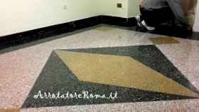 Lucidatura pavimenti in mosaico di marmo e cemento Roma - Arrotatura Marmo Roma